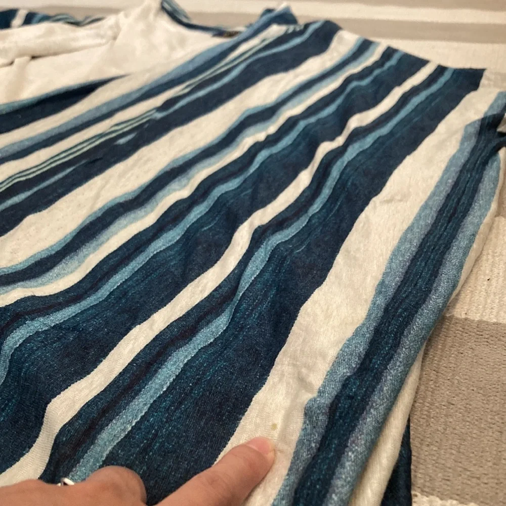 Polo Ralph Lauren Women’s Shawl Striped Open Front Short Sleeve Cardigan  Size S - Picture 12 of 14